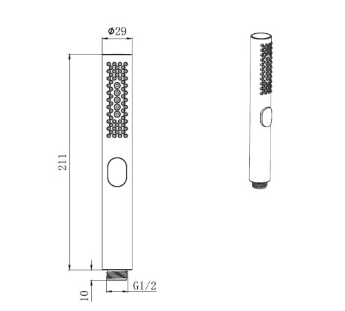 Душевая лейка Allen Brau Priority 5.31A20-31 черный матовый