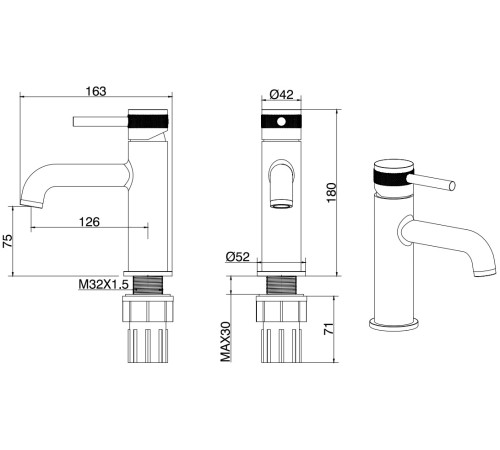 Смеситель для раковины Allen Brau Priority 5.31001-00 хром