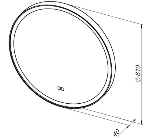 Зеркало Aquanet Тренд 60 черный