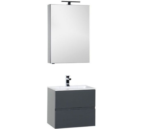 Мебель для ванной Aquanet Алвита 60 серый антрацит