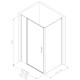 Душевой уголок Allen Brau Priority 140x80 3.31034.00 + 3.31040.00 хром