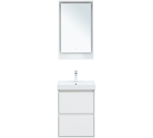 Тумба под раковину Aquanet Милан 50 белый глянец