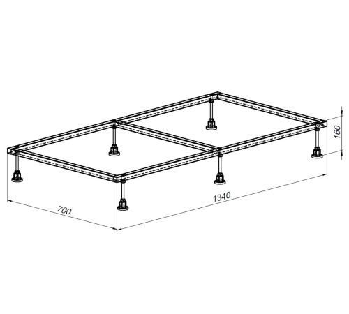 Каркас для поддона Allen Brau 140х80 8.00005