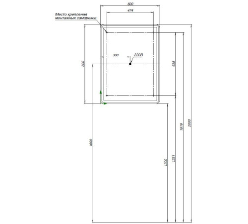 Зеркальный шкаф Aquanet Оптима 60 с LED подсветкой