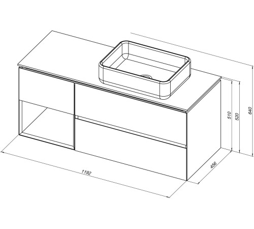 Тумба под раковину Allen Brau Infinity 120 1.21007.PWM R папирус матовый
