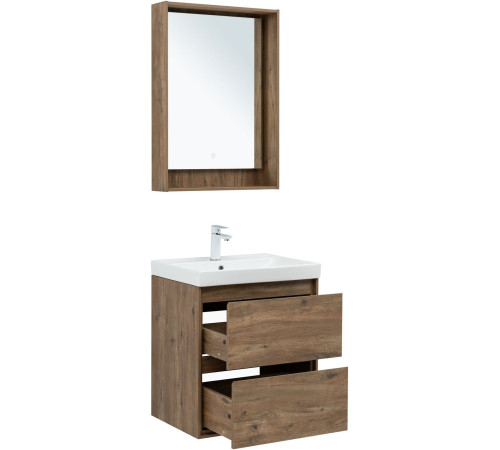 Тумба под раковину Aquanet Милан 60 дуб рустикальный