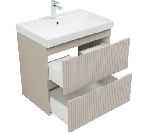 Тумба под раковину Aquanet Джейн (Flat) 70 бежевый