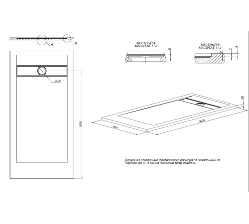 Душевой поддон Allen Brau Infinity 160x80 8.21006-BGM синий матовый