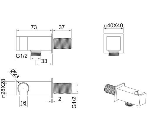 Душевой гарнитур Allen Brau Infinity 5.21021-00 хром