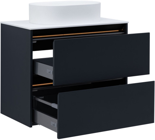 Тумба под раковину Allen Brau Activity 80 1.34004.AM антрацит матовый/черный браш