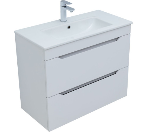 Тумба под раковину Aquanet Практика 80 белый глянец