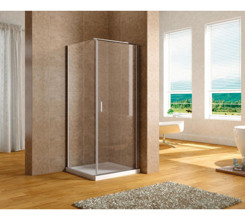Душевой уголок Aquanet Cinetic 80х80,прозрачное стекло (AE12-N-80H190U-CT + AE12-F-80H190U-CT)