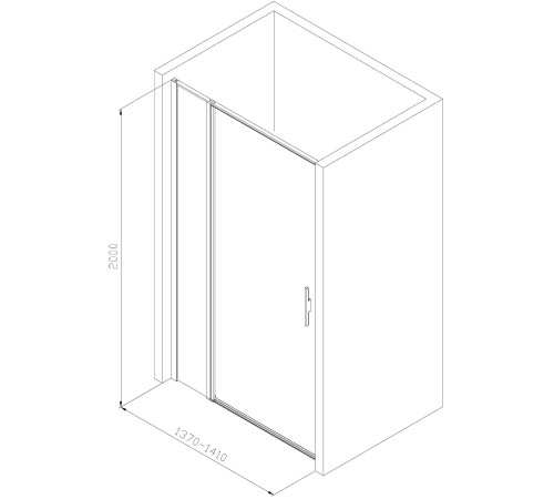 Душевая дверь Allen Brau Priority 140 3.31010.00 хром