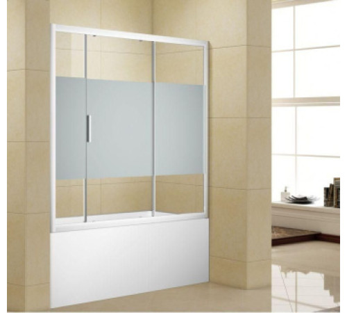 Шторка на ванну Aquanet Practic AE10-B-170H150U-CP, прозрачное стекло