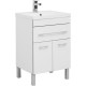 Тумба с раковиной Aquanet Верона 60 белый (напольная 1 ящик 2 дверцы)
