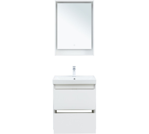 Тумба под раковину Aquanet Милан 60 белый глянец