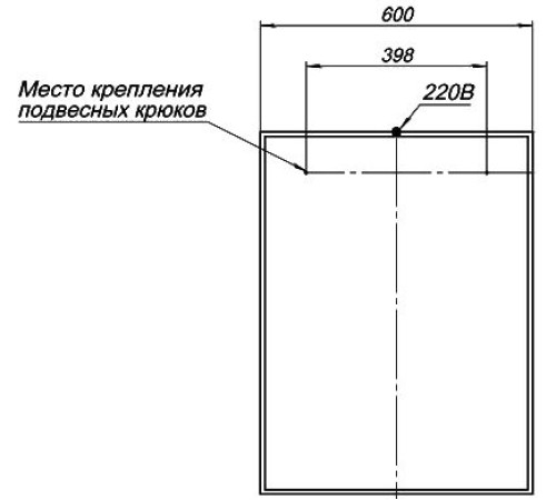 Зеркало Aquanet Nova Lite 60 дуб рошелье LED