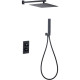 Душевой комплект Allen Brau Infinity 5.21016-31 (с внутренней частью, 2 выхода) черный матовый