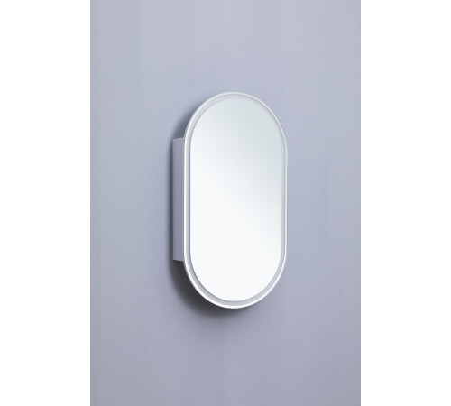 Зеркальный шкаф Aquanet Монте 50 белый, с LED подсветкой