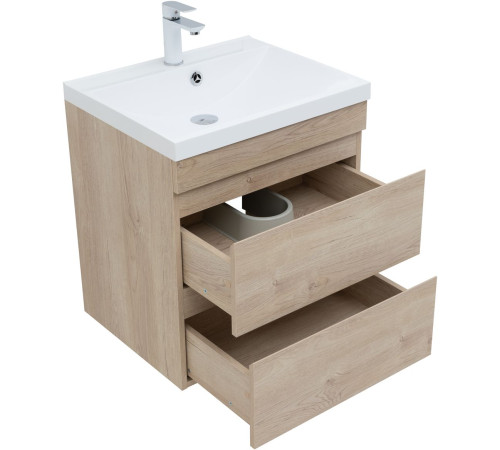 Тумба под раковину Aquanet Нота New 60 дуб светлый