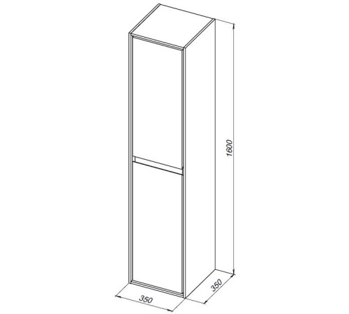 Шкаф-пенал Aquanet Милан 35 дуб рошелье