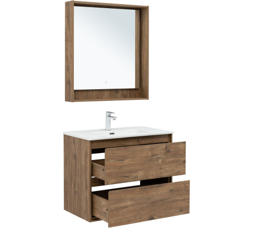 Тумба под раковину Aquanet Милан 80 дуб рустикальный