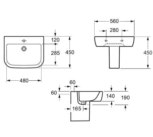 Полупьедестал для раковины Allen Brau Infinity 4.21009.20 белый глянец
