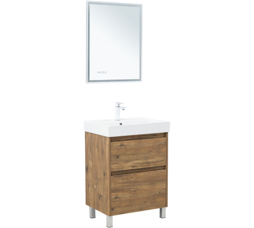 Тумба под раковину Aquanet Nova Lite 2.0 60 напольная, дуб рустикальный