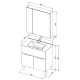Мебель для ванной Aquanet Алвита New 80 1 ящик, 2 дверцы, белый матовый