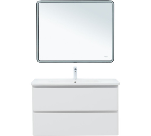 Тумба под раковину Aquanet Эмбер 105 белый матовый