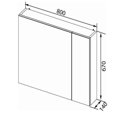 Зеркальный шкаф Aquanet Порто 80 белый