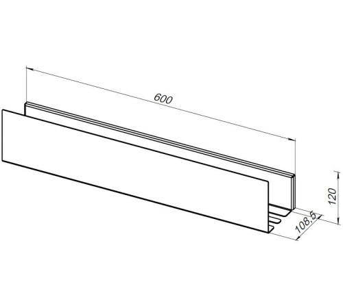 Полка Aquanet Магнум 60x12 белая матовая