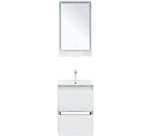 Тумба под раковину Aquanet Милан 50 белый глянец