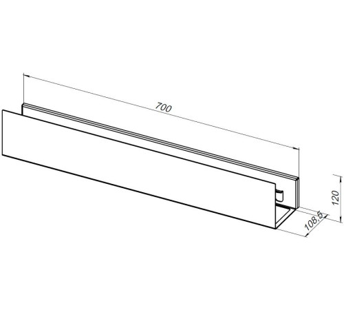 Полка Aquanet Магнум Н 70x12 белая матовая, с крючками