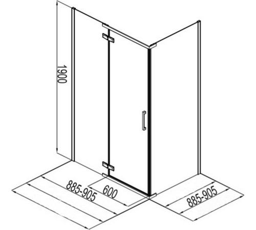 Душевой уголок Aquanet Logic C900 AE32-S-90х90U-CT 900x900, прозрачное стекло