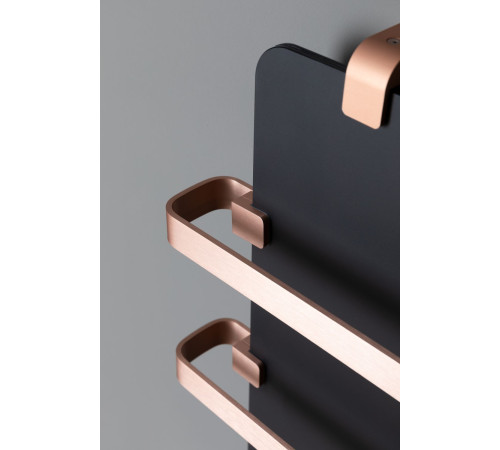 Полотенцесушитель электрический Allen Brau Infinity 120x44 с рейлингом 2.0 и креплением, медь браш