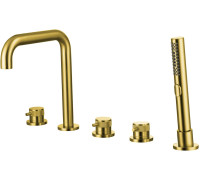 Смеситель на борт ванны Allen Brau Priority 5.31007-GB (с внутренней частью) золото браш