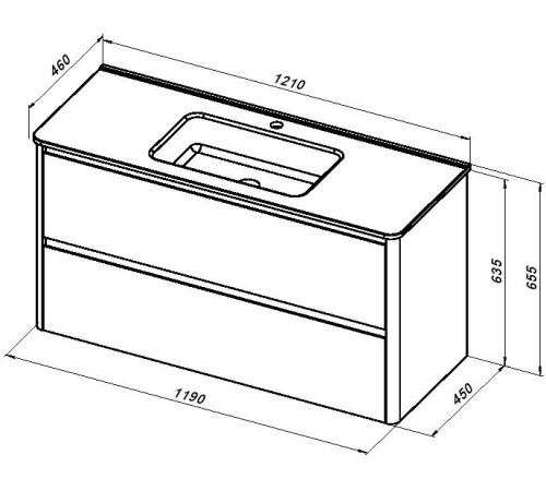 Тумба под раковину Allen Brau Gravity 120 1.370011.WM белый матовый