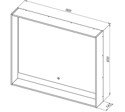 Зеркало Aquanet Милан 100 LED черный глянец