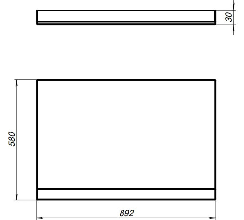 Боковой экран Aquanet Palma 90 R