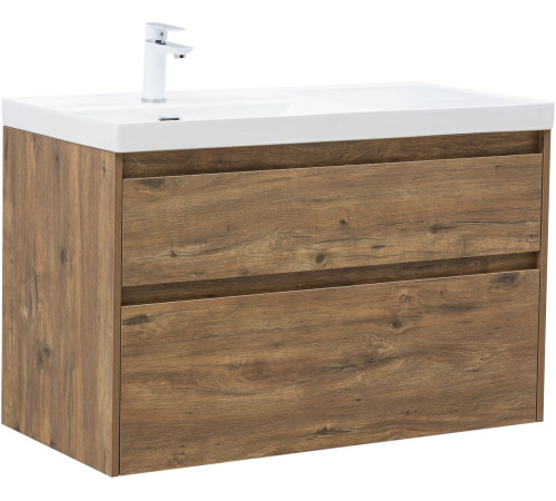 Тумба под раковину Aquanet Nova Lite 2.0 100 дуб рустикальный, левая