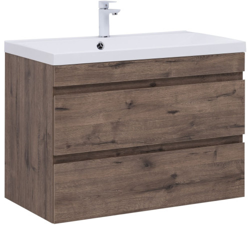 Тумба под раковину Aquanet Нота New 90 дуб веллингтон табак