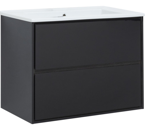 Тумба под раковину Aquanet Милан 80 черный глянец