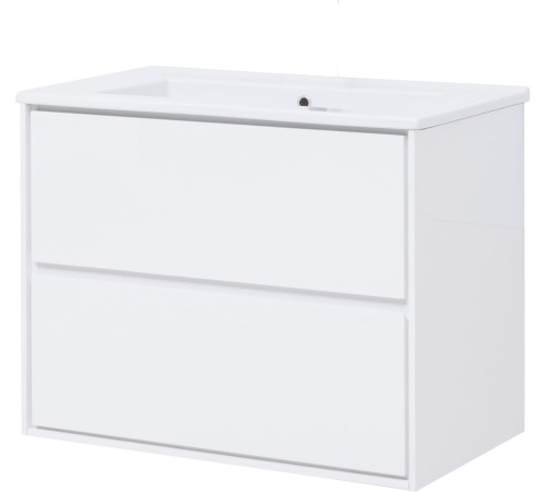 Тумба под раковину Aquanet Милан 85 белый глянец