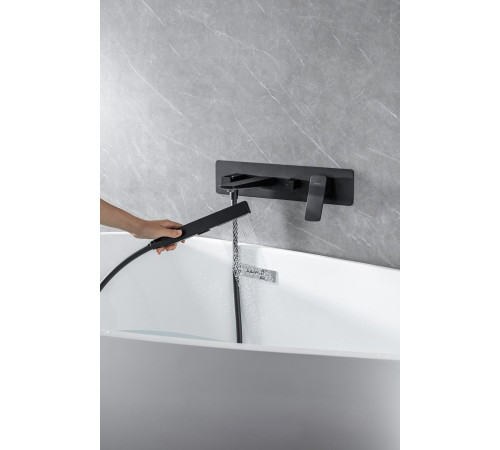 Смеситель для ванны с душем Allen Brau Infinity 5.21007-31 (с внутренней частью) черный матовый