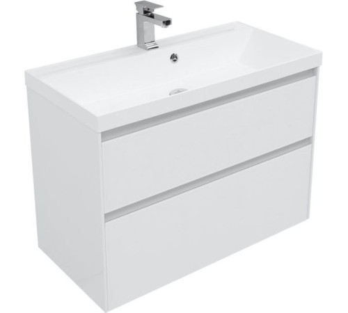 Тумба под раковину Aquanet Гласс 90 белый