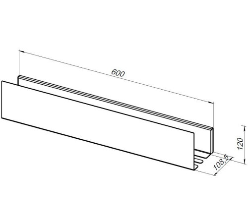 Полка Aquanet Магнум 60x12 черная матовая