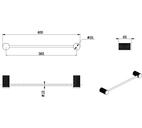 Держатель для полотенца Allen Brau Priority 4.0 6.31С11-MG графит браш