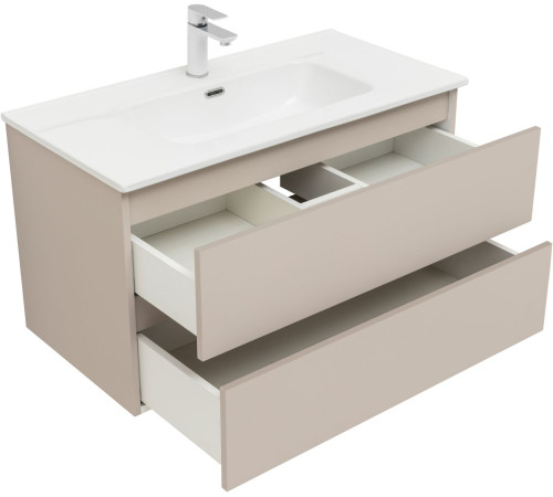 Тумба под раковину Aquanet Вега 2.0 90 бежевый
