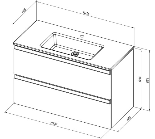 Тумба под раковину Allen Brau Eclipse 100 1.E1003.WM белый матовый